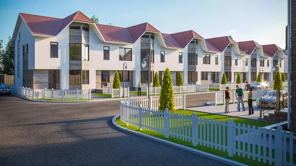 Yazlık şehir 3D çizimi