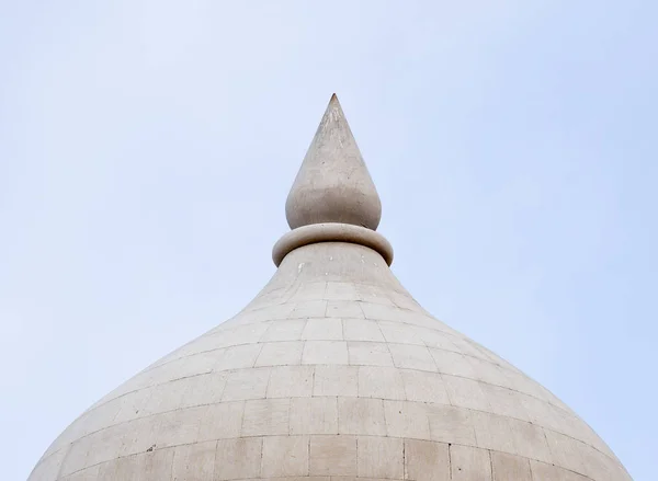 Fragment of an ancient Muslim mosque of white stone