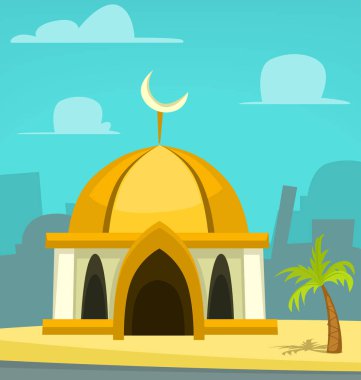 Kartları ve şablonlar için bina çizgi film Camii