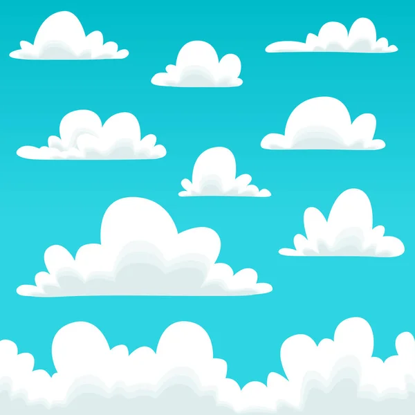 Διάνυσμα Συλλογή Σύννεφο Καρτούν Εικονογράφηση Σχεδιασμός Πρότυπο Στην Διασκέδαση Doodle — Διανυσματικό Αρχείο