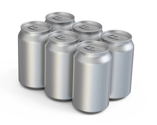 のレンダリング ドリンク缶 白とクリッピング パスの分離 — ストック写真