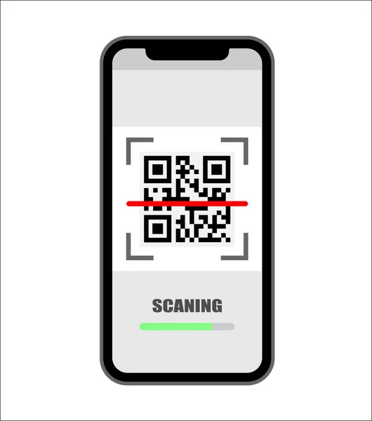 Ilustracao Vetor Smartphone Scansione Code Escanear Code Codigo Barras Celulare Illustrazione Stock