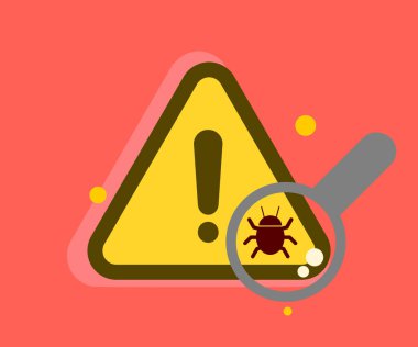 Ilustracao alarm virüsü, doğrulandı, tarama, virüs, hücresel, lupa, escudo, doğrulama, escaneado, enfeksiyon, varredura, quarentena, tarayıcı, tamam, enfeksiyon, başlangıç, teknoloji, seguranca, tehlike