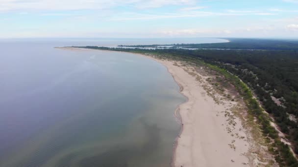 Lege kustlijn - Drone — Stockvideo