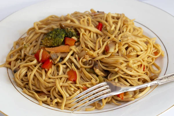 Vegetable noodles meal — Stock Photo, Image