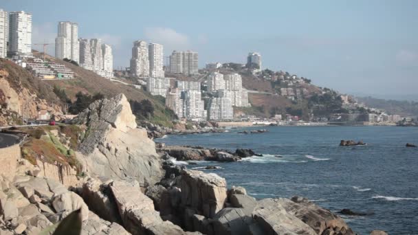 Bahía Cochoa Vina Del Mar Chile — Vídeos de Stock