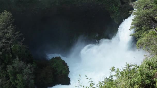 Jiřina Jiřina Vodopád Nachází Jiřina Jiřina Biologické Rezervy Jižním Chile — Stock video