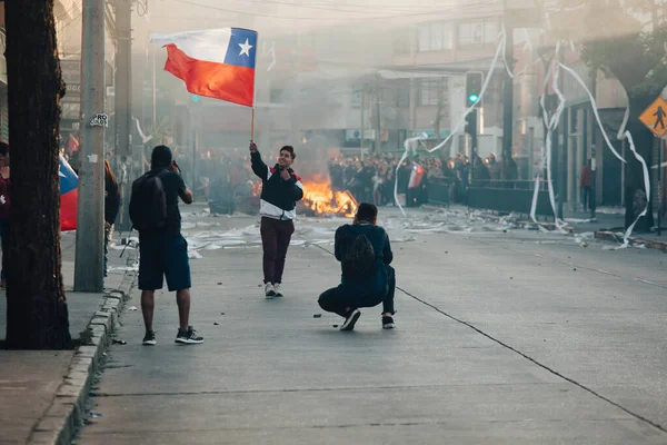 Protestas en Chile — Foto de Stock