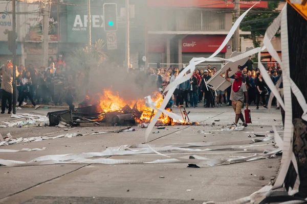 Protestos no chile — Fotografia de Stock