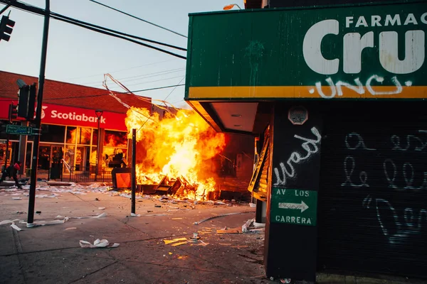 Protestos no chile — Fotografia de Stock