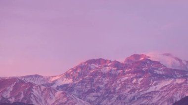 And Dağları 'nın alacakaranlıktaki zamanı. Şili