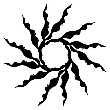 Op sanat öğe üzerinde beyaz izole. Tek renkli soyut şekli