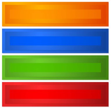 Yatay düğmeleriyle etkisi 4 renkli eğim