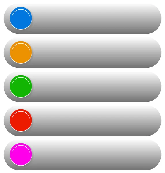 Button Prvek Různých Barvách Vektor Šablona — Stockový vektor