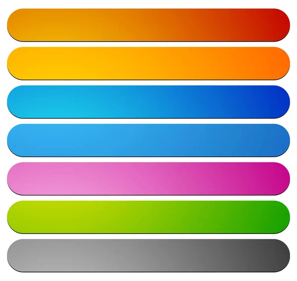 Banner Button Plaque Vormen Elementen Kleuren — Stockvector