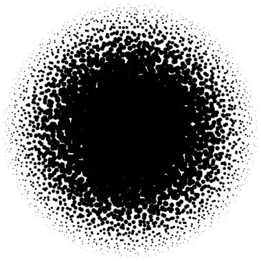 Yarım ton öğe üzerinde beyaz daire içine alın. Dairesel solan daireler dışa