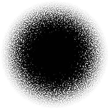 Yarım ton öğe üzerinde beyaz daire içine alın. Dairesel solan daireler dışa