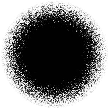 Yarım ton öğe üzerinde beyaz daire içine alın. Dairesel solan daireler dışa