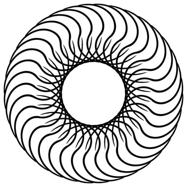 Siyah ve beyaz soyut öğe üzerinde beyaz