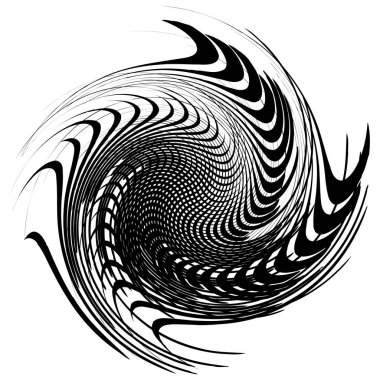 Siyah ve beyaz soyut öğe üzerinde beyaz