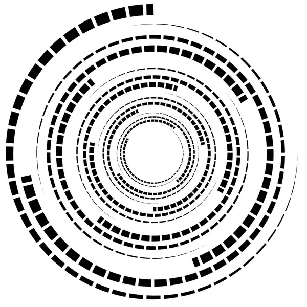 Spiralne Wirowa Zakrętas Abstrakcyjny Element Nad Białym — Wektor stockowy