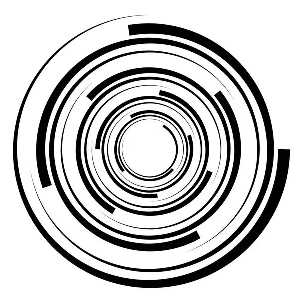 Espiral Redemoinho Girar Elemento Abstrato Sobre Branco —  Vetores de Stock