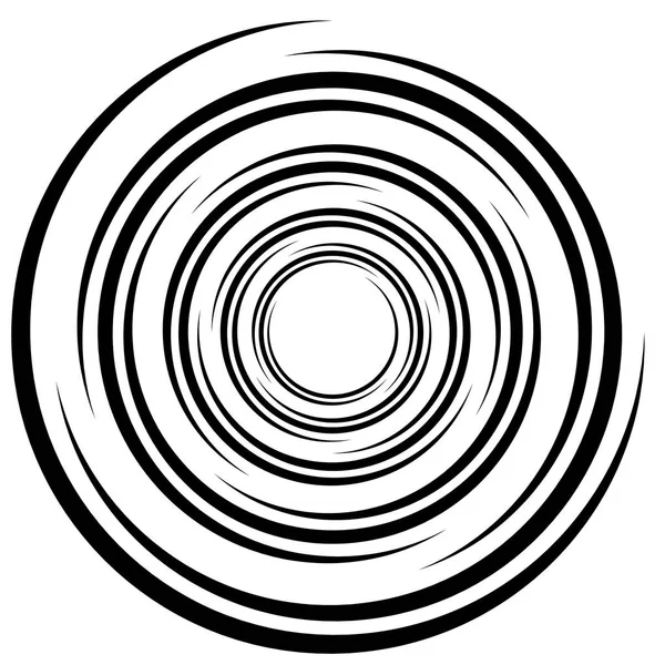 Spiral Virvel Virvel Abstrakta Element Över Vita — Stock vektor
