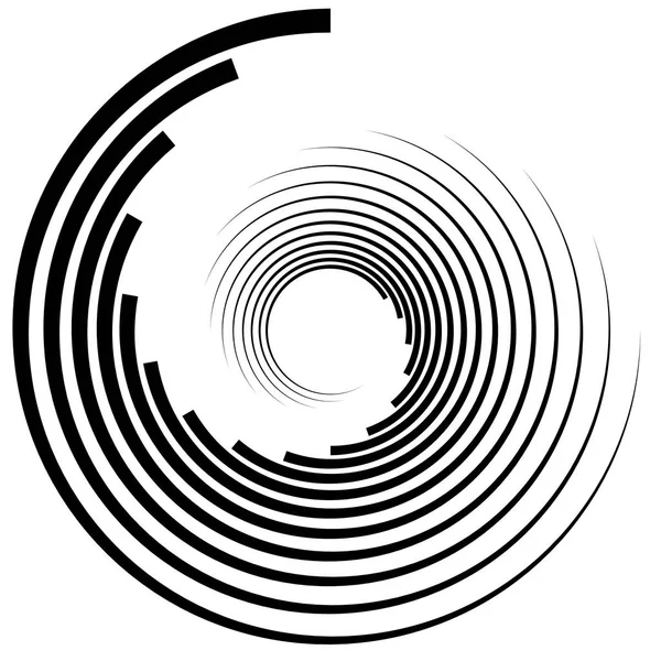 Spirale Wirbel Wirbel Abstraktes Element Über Weiß — Stockvektor