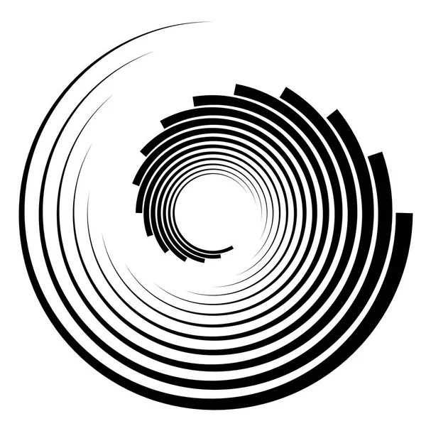 Spirale Tourbillon Tourbillon Élément Abstrait Sur Blanc — Image vectorielle