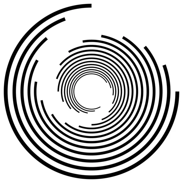 Espiral Redemoinho Girar Elemento Abstrato Sobre Branco — Vetor de Stock