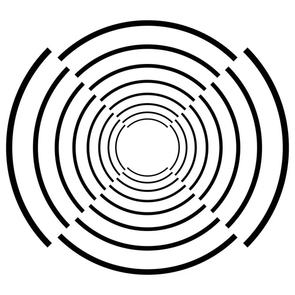 Espiral Remolino Giro Elemento Abstracto Sobre Blanco — Vector de stock