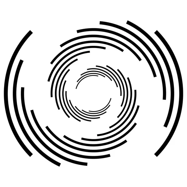 Spirale Wirbel Wirbel Abstraktes Element Über Weiß — Stockvektor