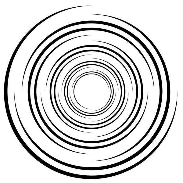 Espiral Remolino Giro Elemento Abstracto Sobre Blanco — Vector de stock