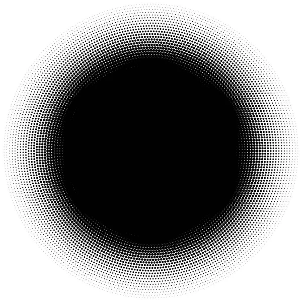 Círculo Elemento Medio Tono Sobre Blanco Círculos Desvanecimiento Circulares Hacia — Archivo Imágenes Vectoriales