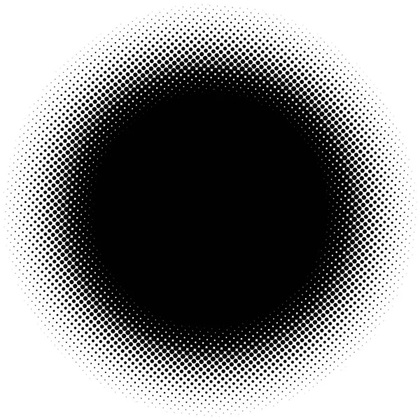 Círculo Elemento Medio Tono Sobre Blanco Círculos Desvanecimiento Circulares Hacia — Archivo Imágenes Vectoriales