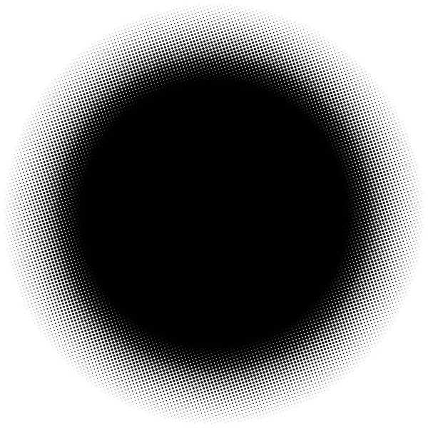 Encerclez Élément Demi Ton Sur Blanc Circulaire Cercles Décolorants Vers — Image vectorielle