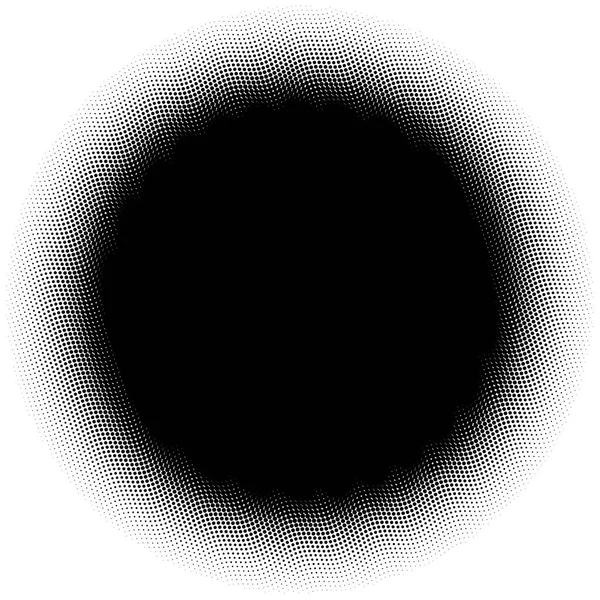 Elemento Semitono Cerchio Bianco Cerchi Circolari Dissolvenza Verso Esterno — Vettoriale Stock
