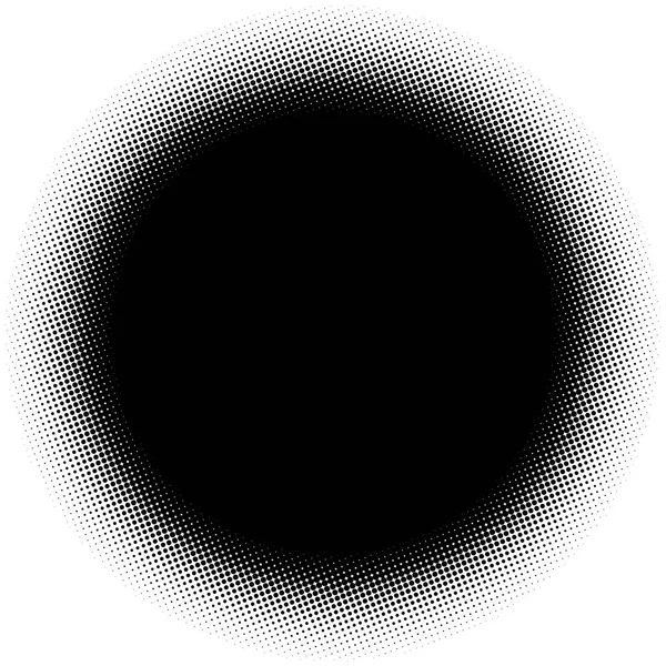 Yarım ton öğe üzerinde beyaz daire içine alın. Dairesel solan daireler dışa