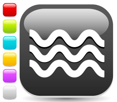 Dalgalar simgesi. Simge su sallayarak için. Okyanus, deniz, havuz simgesi