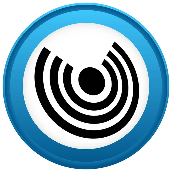 Icono con círculos concéntricos para emitir, rayos, temas de señal — Vector de stock