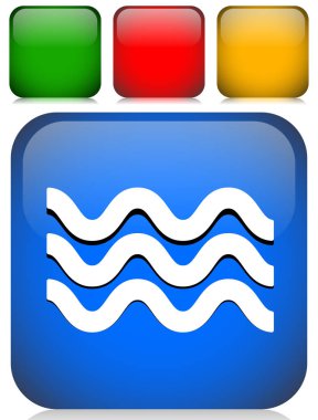 Dalgalar simgesi. Simge su sallayarak için. Okyanus, deniz, havuz simgesi