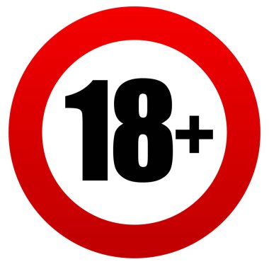 18 + yaş sınırlaması işareti. 