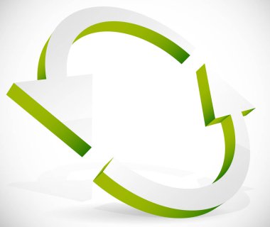 Geri dönüşüm için dairesel oklar, yenileme, sirkülasyon kavramları, ve