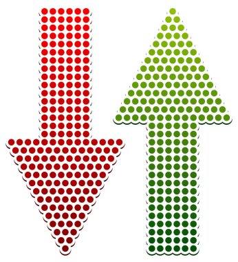 Yukarı aşağı okları noktalı