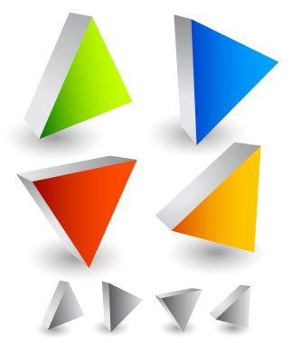 Yukarı, aşağı, sola ve sağa dönük ok simgeleri. Vektör grafiği