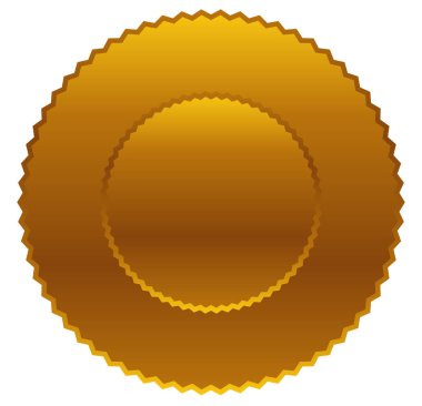 Boş alana sahip boş metal rozet veya pin.
