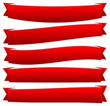 Kırmızı afiş, şerit veya bant, bant, boş Spa ile şerit şablonları