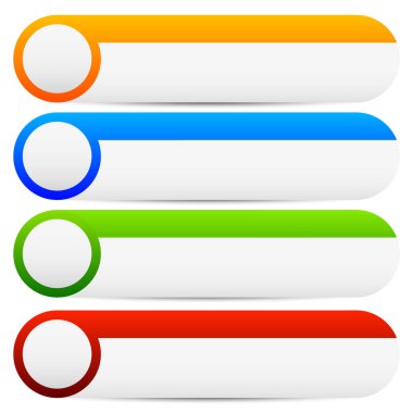 Ayrıntılı yatay elemanlar. Afiş, düğmeler