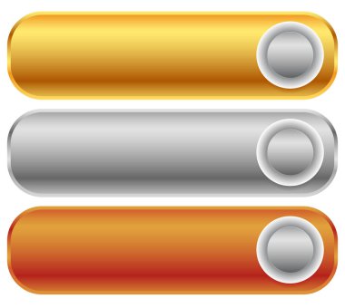 Altın, gümüş, bronz çubuklar, afiş. Düzenlenebilir vektör.