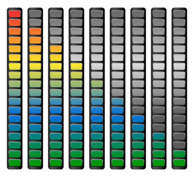 birimleri ile düzey veya genel işlem göstergesi. vektör.